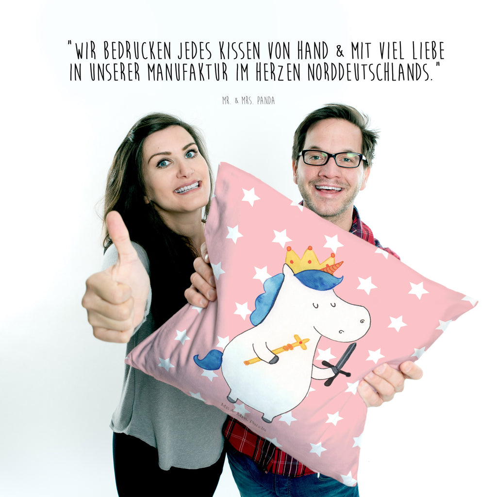 40x40 Kissen Einhorn König mit Schwert Kissenhülle, Kopfkissen, Sofakissen, Dekokissen, Motivkissen, Einhorn, Einhörner, Einhorn Deko, Pegasus, Unicorn, König, Ritter, Mittelalter