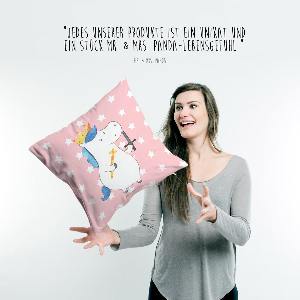 40x40 Kissen Einhorn König mit Schwert Kissenhülle, Kopfkissen, Sofakissen, Dekokissen, Motivkissen, Einhorn, Einhörner, Einhorn Deko, Pegasus, Unicorn, König, Ritter, Mittelalter