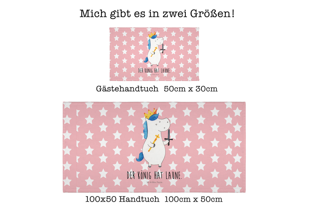 Gäste Handtuch Einhorn König mit Schwert Gästetuch, Reisehandtuch, Sport Handtuch, Frottier, Kinder Handtuch, Einhorn, Einhörner, Einhorn Deko, Pegasus, Unicorn, König, Ritter, Mittelalter