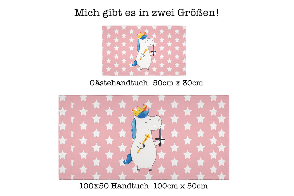 Gäste Handtuch Einhorn König mit Schwert Gästetuch, Reisehandtuch, Sport Handtuch, Frottier, Kinder Handtuch, Einhorn, Einhörner, Einhorn Deko, Pegasus, Unicorn, König, Ritter, Mittelalter