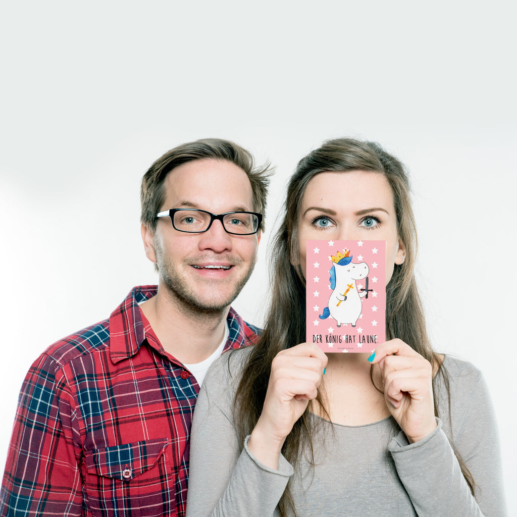 Postkarte Einhorn König mit Schwert Geschenkkarte, Grußkarte, Karte, Einladung, Ansichtskarte, Geburtstagskarte, Einladungskarte, Einhorn, Einhörner, Einhorn Deko, Pegasus, Unicorn, König, Ritter, Mittelalter