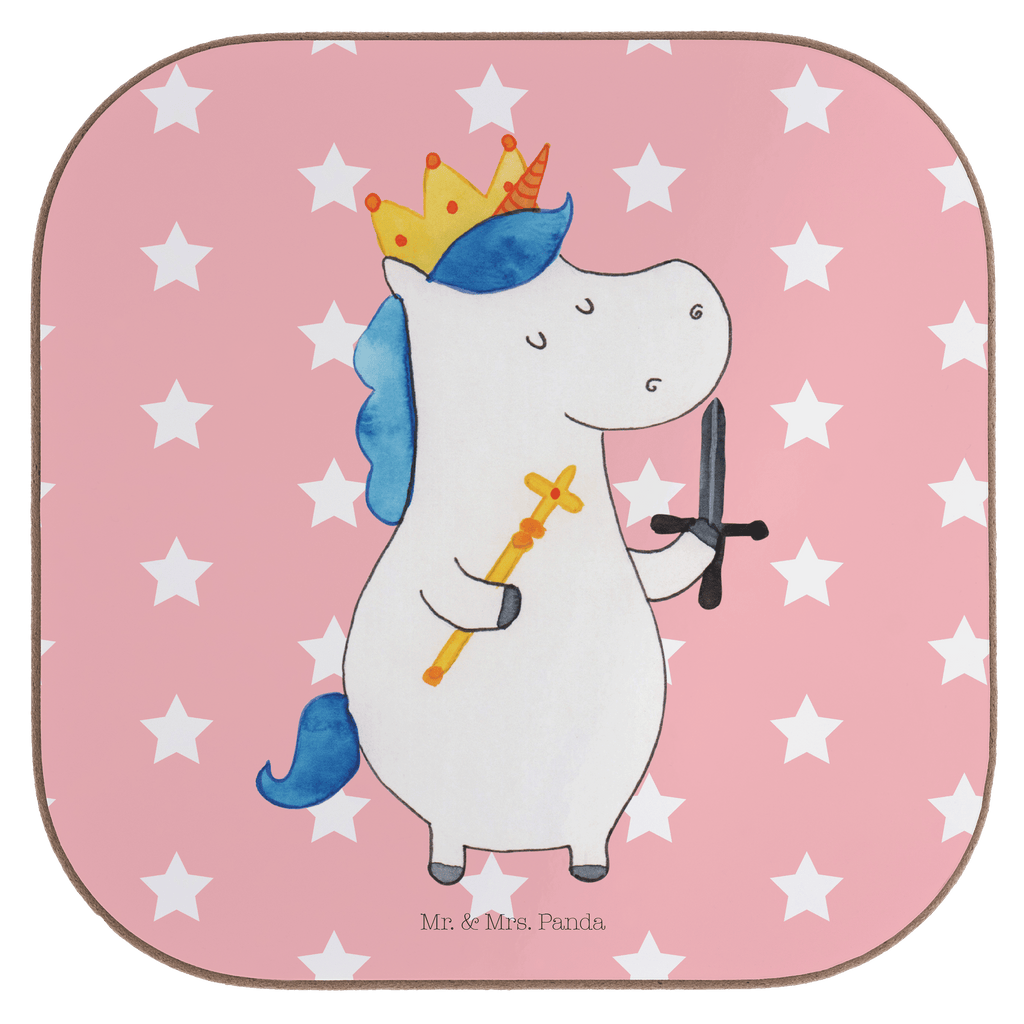 Quadratische Untersetzer Einhorn König mit Schwert Bierdeckel, Glasuntersetzer, Untersetzer Gläser, Getränkeuntersetzer, Einhorn, Einhörner, Einhorn Deko, Pegasus, Unicorn, König, Ritter, Mittelalter