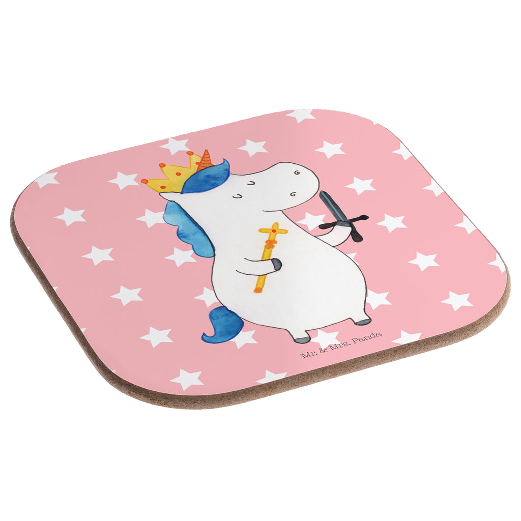 Quadratische Untersetzer Einhorn König mit Schwert Bierdeckel, Glasuntersetzer, Untersetzer Gläser, Getränkeuntersetzer, Einhorn, Einhörner, Einhorn Deko, Pegasus, Unicorn, König, Ritter, Mittelalter