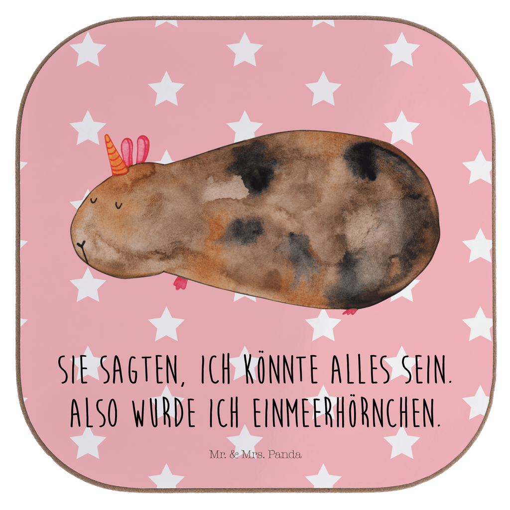 Quadratische Untersetzer Meerhörnchen Bierdeckel, Glasuntersetzer, Untersetzer Gläser, Getränkeuntersetzer, Einhorn, Einhörner, Einhorn Deko, Pegasus, Unicorn, Meerhörnchen, Meericorn, Meerschwein, Meerschweinchen