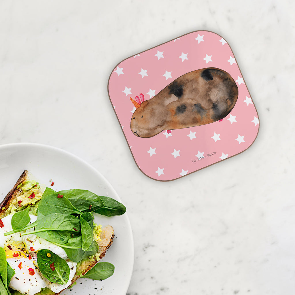 Quadratische Untersetzer Meerhörnchen Bierdeckel, Glasuntersetzer, Untersetzer Gläser, Getränkeuntersetzer, Einhorn, Einhörner, Einhorn Deko, Pegasus, Unicorn, Meerhörnchen, Meericorn, Meerschwein, Meerschweinchen