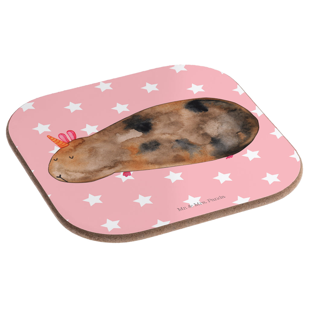 Quadratische Untersetzer Meerhörnchen Bierdeckel, Glasuntersetzer, Untersetzer Gläser, Getränkeuntersetzer, Einhorn, Einhörner, Einhorn Deko, Pegasus, Unicorn, Meerhörnchen, Meericorn, Meerschwein, Meerschweinchen