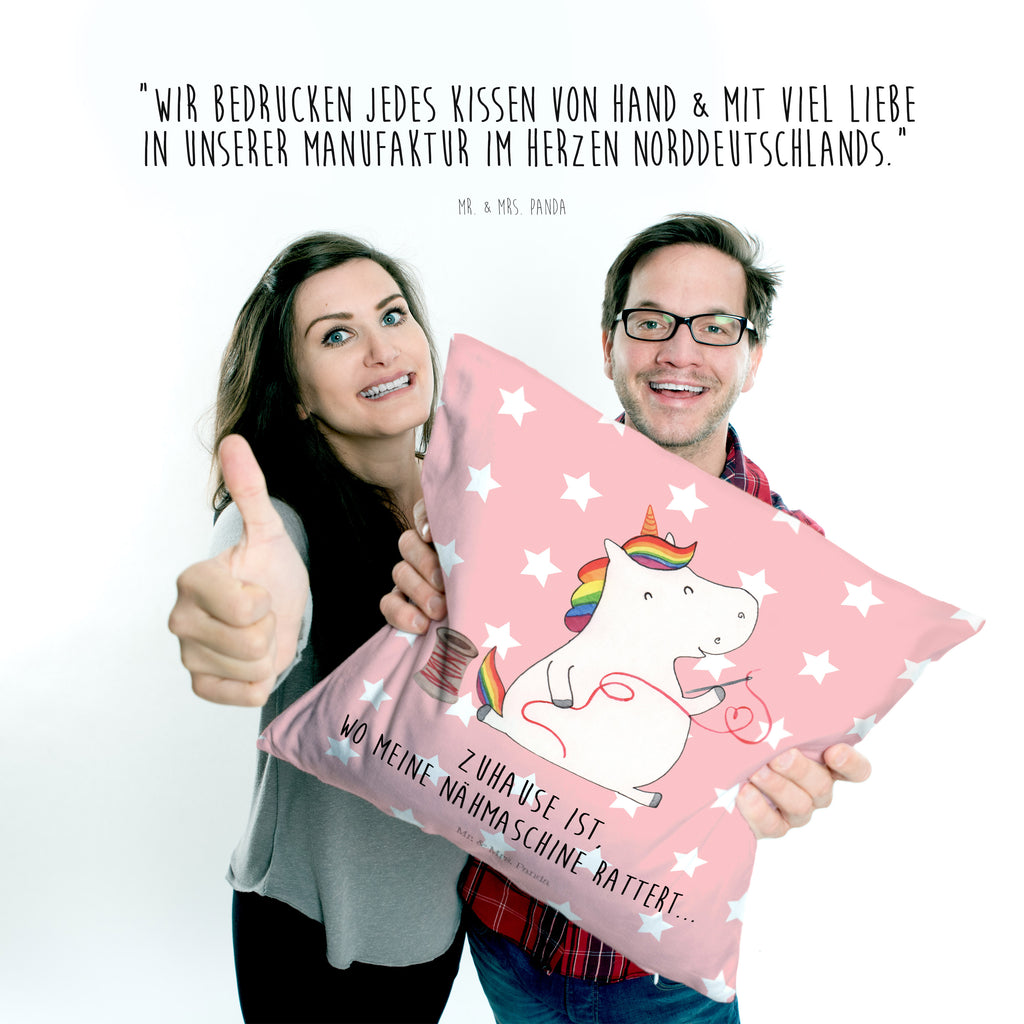 40x40 Kissen Einhorn Näherin Kissenhülle, Kopfkissen, Sofakissen, Dekokissen, Motivkissen, Einhorn, Einhörner, Einhorn Deko, Pegasus, Unicorn, Näherin, nähen, Mädchen, Freundin, Häkeln, Stricken, basteln, Nähzimmer