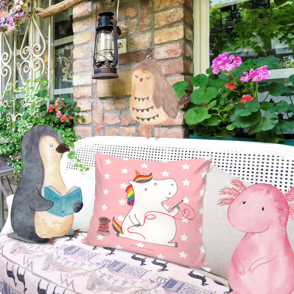 40x40 Kissen Einhorn Näherin Kissenhülle, Kopfkissen, Sofakissen, Dekokissen, Motivkissen, Einhorn, Einhörner, Einhorn Deko, Pegasus, Unicorn, Näherin, nähen, Mädchen, Freundin, Häkeln, Stricken, basteln, Nähzimmer