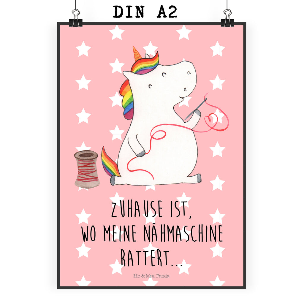 Poster Einhorn Näherin Poster, Wandposter, Bild, Wanddeko, Küchenposter, Kinderposter, Wanddeko Bild, Raumdekoration, Wanddekoration, Handgemaltes Poster, Mr. & Mrs. Panda Poster, Designposter, Kunstdruck, Posterdruck, Einhorn, Einhörner, Einhorn Deko, Pegasus, Unicorn, Näherin, nähen, Mädchen, Freundin, Häkeln, Stricken, basteln, Nähzimmer