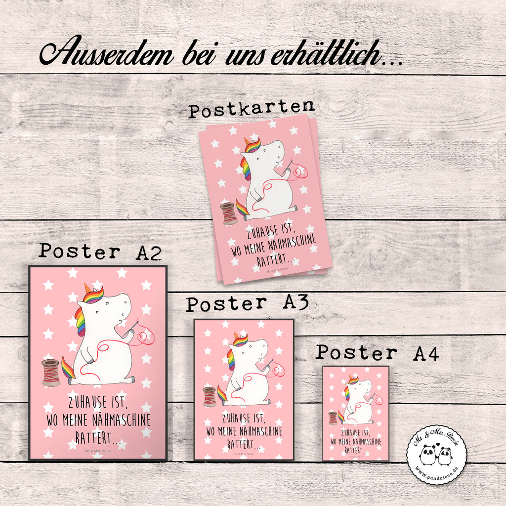 Poster Einhorn Näherin Poster, Wandposter, Bild, Wanddeko, Küchenposter, Kinderposter, Wanddeko Bild, Raumdekoration, Wanddekoration, Handgemaltes Poster, Mr. & Mrs. Panda Poster, Designposter, Kunstdruck, Posterdruck, Einhorn, Einhörner, Einhorn Deko, Pegasus, Unicorn, Näherin, nähen, Mädchen, Freundin, Häkeln, Stricken, basteln, Nähzimmer