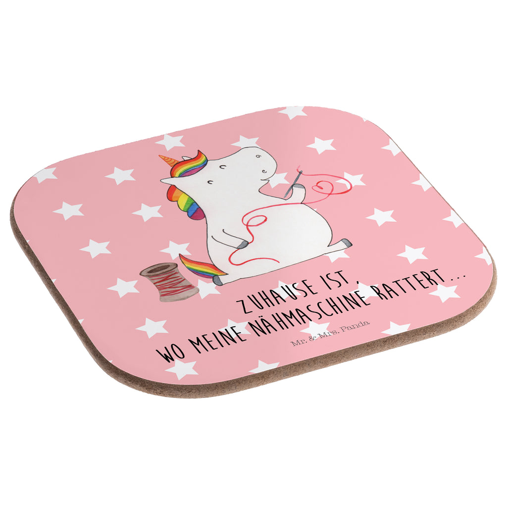 Quadratische Untersetzer Einhorn Näherin Bierdeckel, Glasuntersetzer, Untersetzer Gläser, Getränkeuntersetzer, Einhorn, Einhörner, Einhorn Deko, Pegasus, Unicorn, Näherin, nähen, Mädchen, Freundin, Häkeln, Stricken, basteln, Nähzimmer