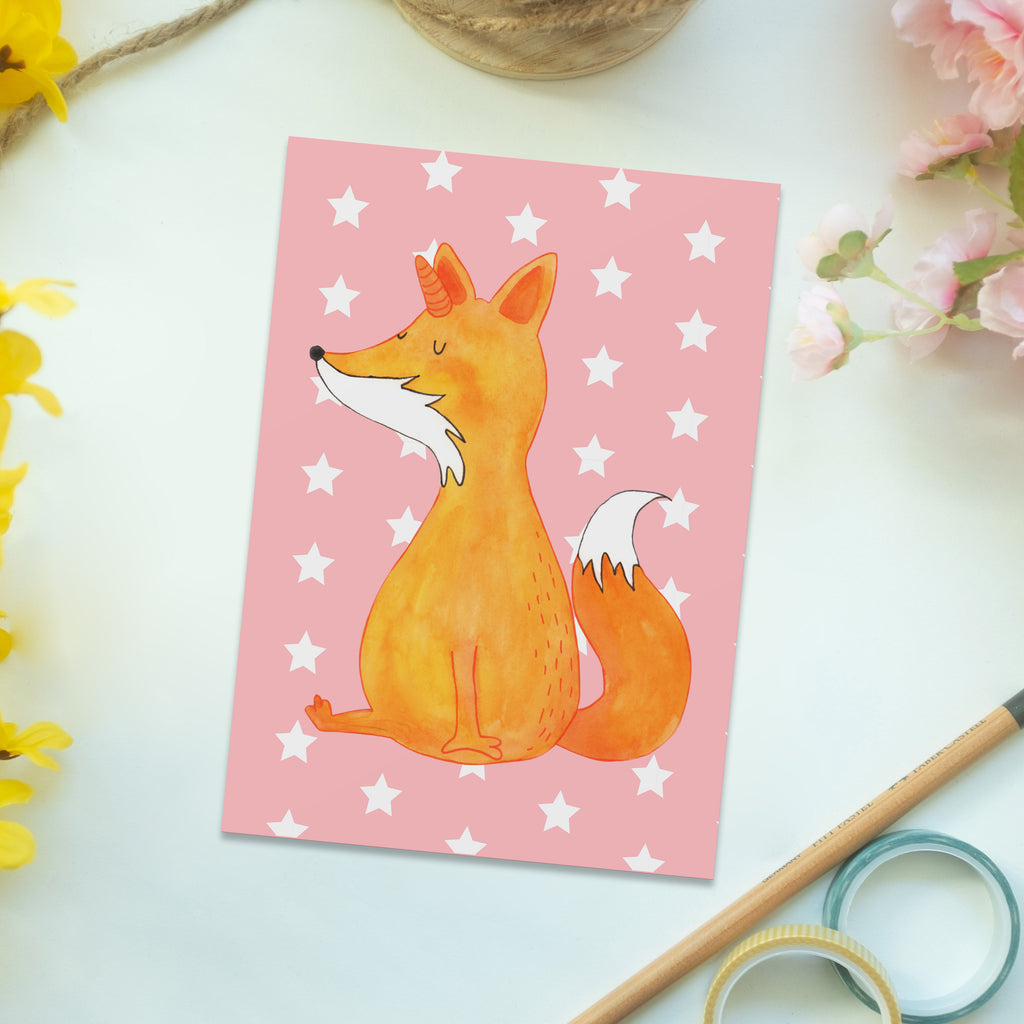 Postkarte Fuchshörnchen Wunsch Geschenkkarte, Grußkarte, Karte, Einladung, Ansichtskarte, Geburtstagskarte, Einladungskarte, Einhorn, Einhörner, Einhorn Deko, Pegasus, Unicorn, Fuchs, Unicorns, Fuchshörnchen, Fuchshorn, Foxycorn, Füchse