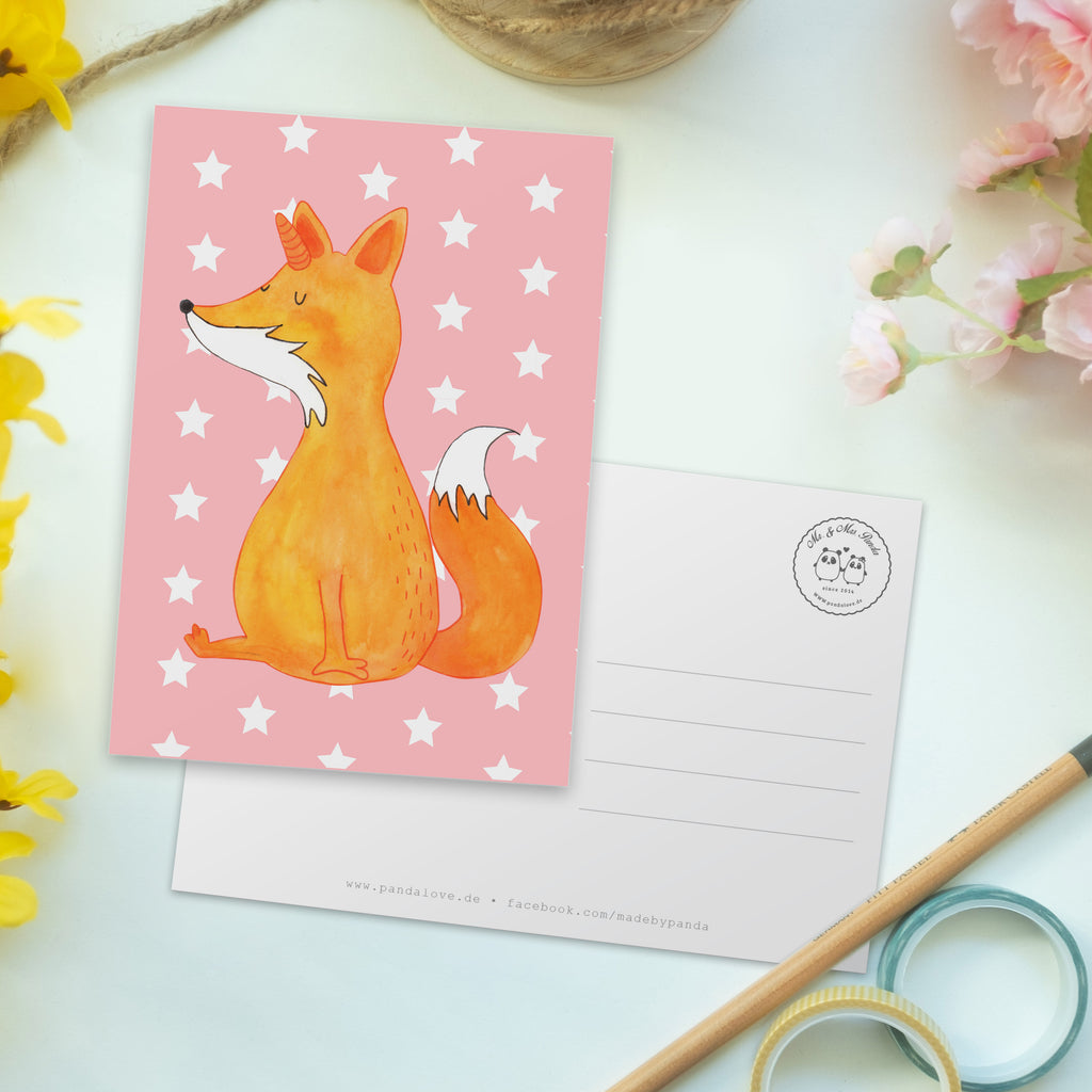 Postkarte Fuchshörnchen Wunsch Geschenkkarte, Grußkarte, Karte, Einladung, Ansichtskarte, Geburtstagskarte, Einladungskarte, Einhorn, Einhörner, Einhorn Deko, Pegasus, Unicorn, Fuchs, Unicorns, Fuchshörnchen, Fuchshorn, Foxycorn, Füchse