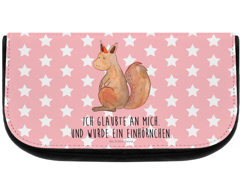 Kosmetiktasche Einhörnchen Glaube Kosmetikbeutel, Kulturtasche, Kulturbeutel, Schminktasche, Make-Up Tasche, Einhorn, Einhörner, Einhorn Deko, Pegasus, Unicorn, Einhörnchen, Eichhörnchen, Eichhorn