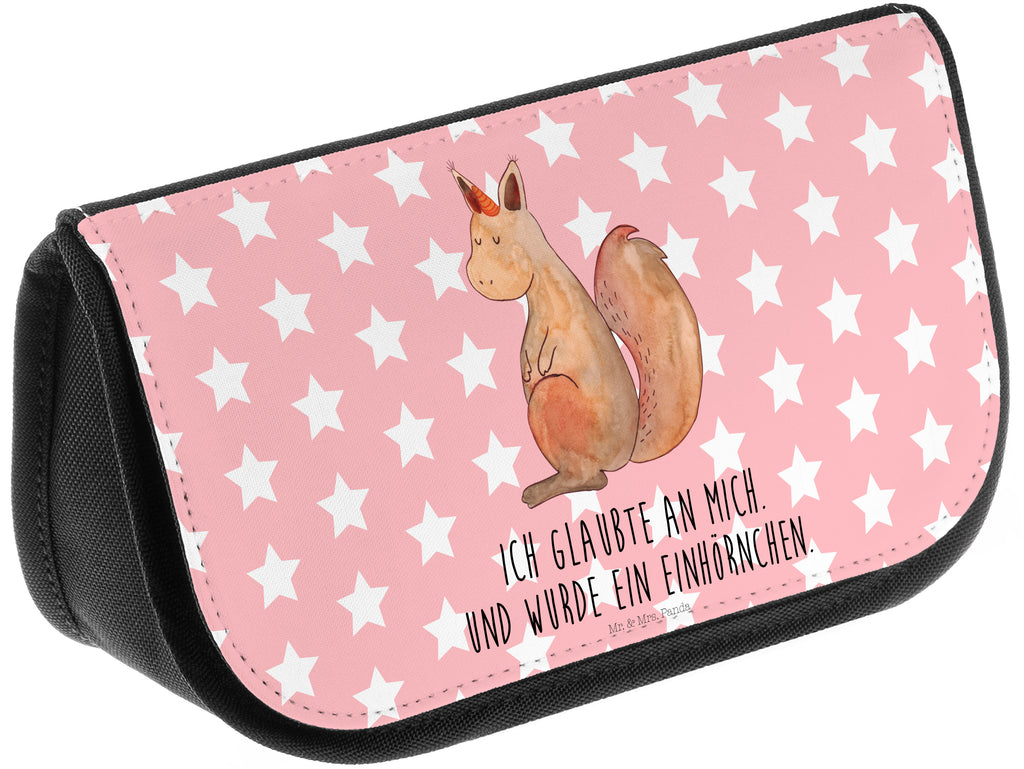 Kosmetiktasche Einhörnchen Glaube Kosmetikbeutel, Kulturtasche, Kulturbeutel, Schminktasche, Make-Up Tasche, Einhorn, Einhörner, Einhorn Deko, Pegasus, Unicorn, Einhörnchen, Eichhörnchen, Eichhorn