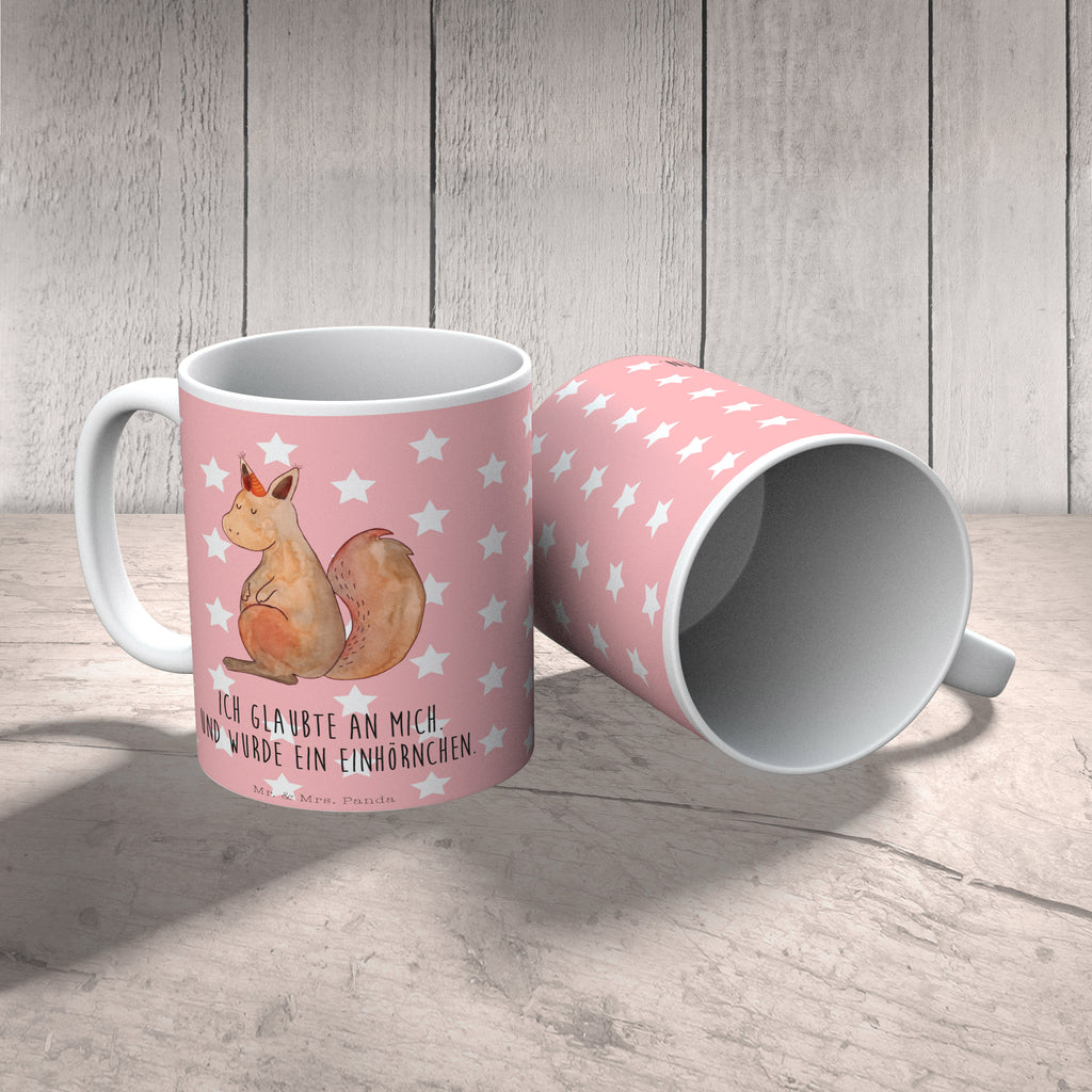 Tasse Einhörnchen Glaube Einhorn, Einhörner, Einhörnchen, Eichhörnchen, Eichhorn Becher, Kaffeetasse, Kaffeebecher, Tee, Frühstück, Büro  Einhorn, Einhörner, Einhorn Deko, Pegasus, Unicorn