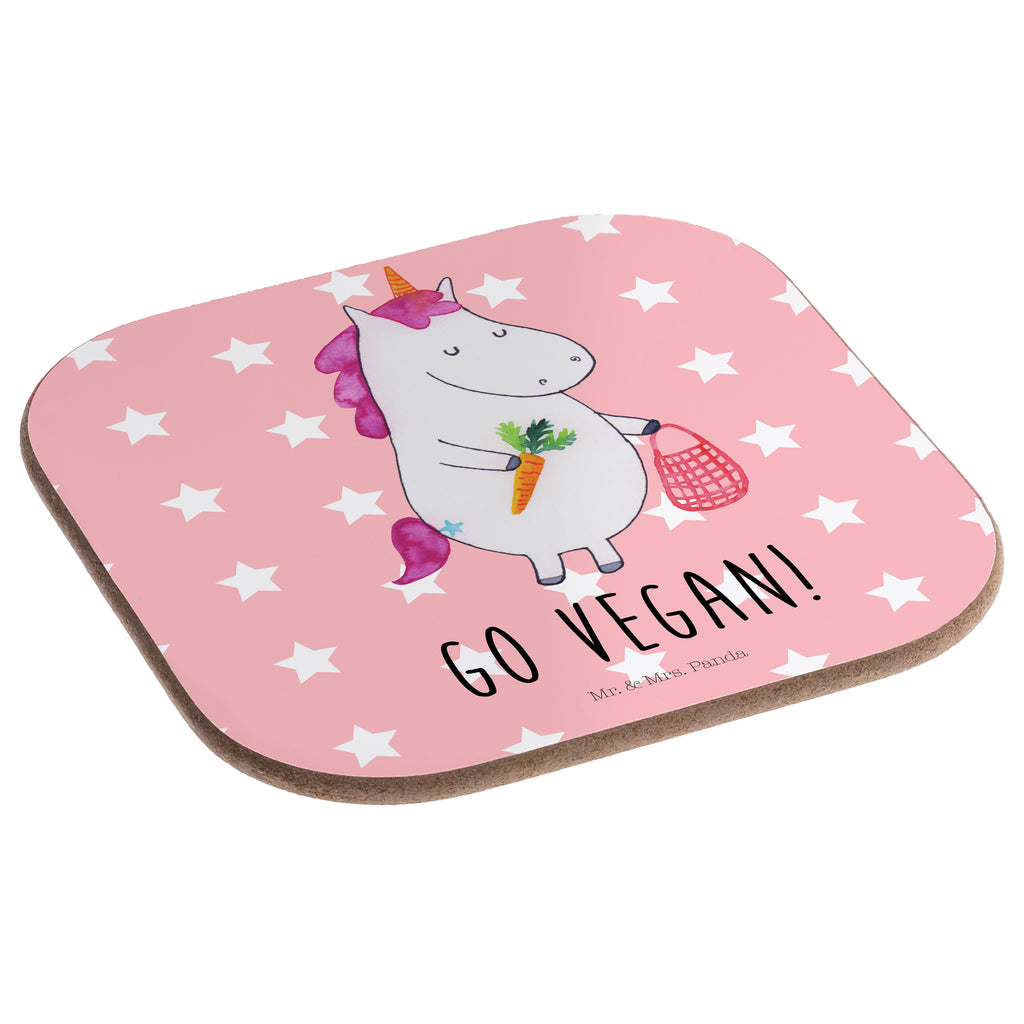 Quadratische Untersetzer Einhorn Vegan Bierdeckel, Glasuntersetzer, Untersetzer Gläser, Getränkeuntersetzer, Einhorn, Einhörner, Einhorn Deko, Pegasus, Unicorn, vegan, Gesund leben, Vegetariar, Rohkost, Gesund essen, Veganismus, Veganer