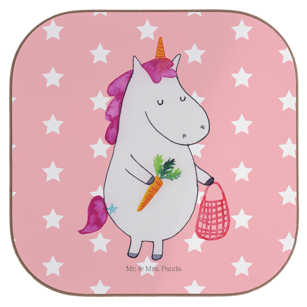 Quadratische Untersetzer Einhorn Vegan Bierdeckel, Glasuntersetzer, Untersetzer Gläser, Getränkeuntersetzer, Einhorn, Einhörner, Einhorn Deko, Pegasus, Unicorn, vegan, Gesund leben, Vegetariar, Rohkost, Gesund essen, Veganismus, Veganer