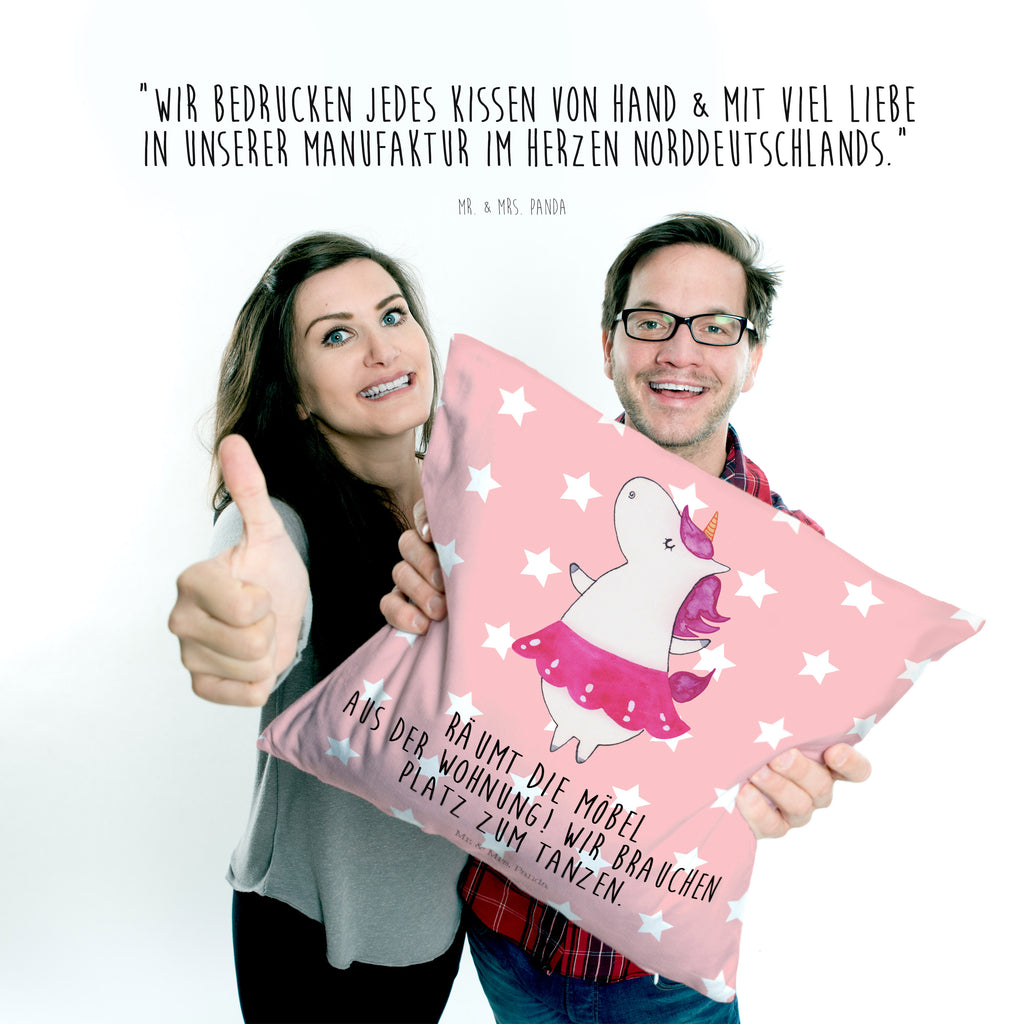 40x40 Kissen Einhorn Ballerina Kissenhülle, Kopfkissen, Sofakissen, Dekokissen, Motivkissen, Einhorn, Einhörner, Einhorn Deko, Pegasus, Unicorn, Tanzen, Ballerina, Party, Wohnung, Spaß, Feiern, Geburtstag, Tänzerin, Lebenslust, Lebensfreude