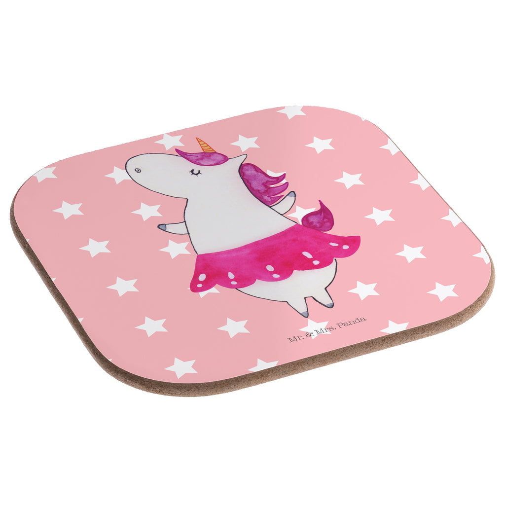 Quadratische Untersetzer Einhorn Ballerina Bierdeckel, Glasuntersetzer, Untersetzer Gläser, Getränkeuntersetzer, Einhorn, Einhörner, Einhorn Deko, Pegasus, Unicorn, Tanzen, Ballerina, Party, Wohnung, Spaß, Feiern, Geburtstag, Tänzerin, Lebenslust, Lebensfreude