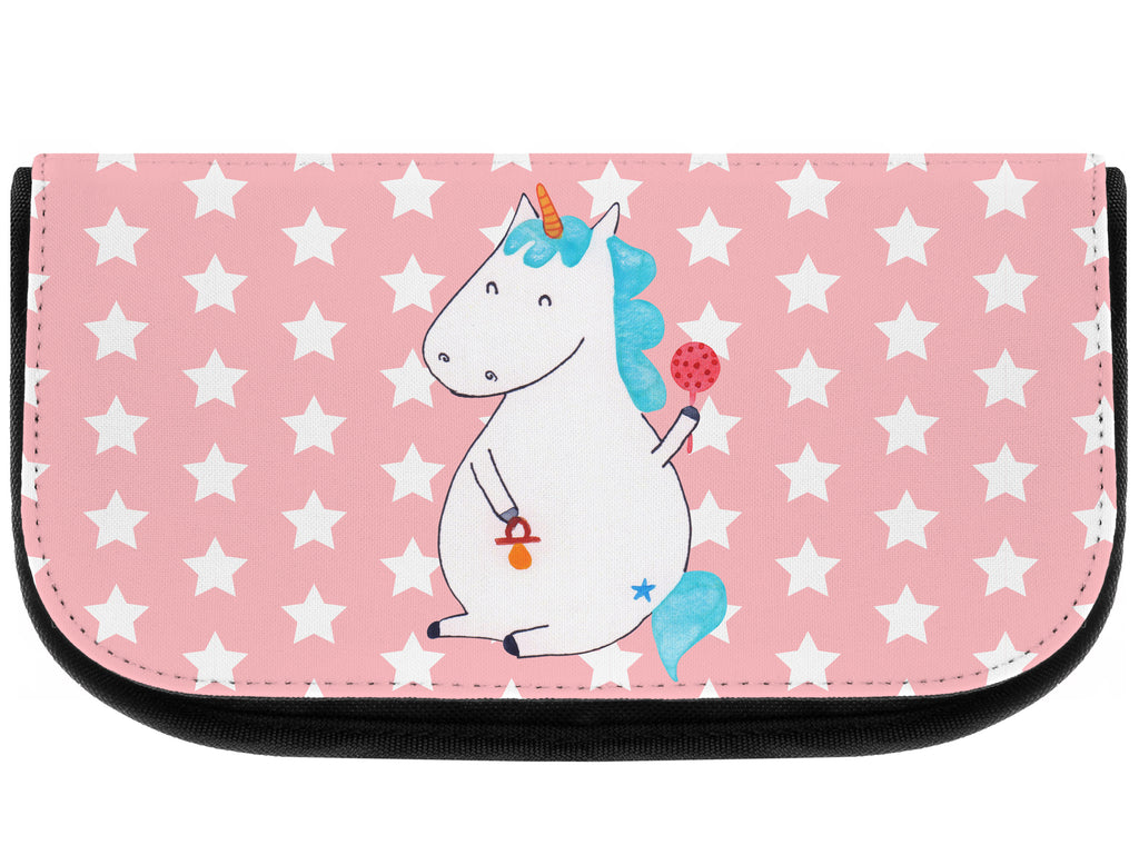 Kosmetiktasche Einhorn Baby Kosmetikbeutel, Kulturtasche, Kulturbeutel, Schminktasche, Make-Up Tasche, Einhorn, Einhörner, Einhorn Deko, Pegasus, Unicorn, Mutter, Geburt, Geburtstag, erstes Kind, Baby, Babyglück, Nachwuchs, Eltern, Party, Kind, Schnuller