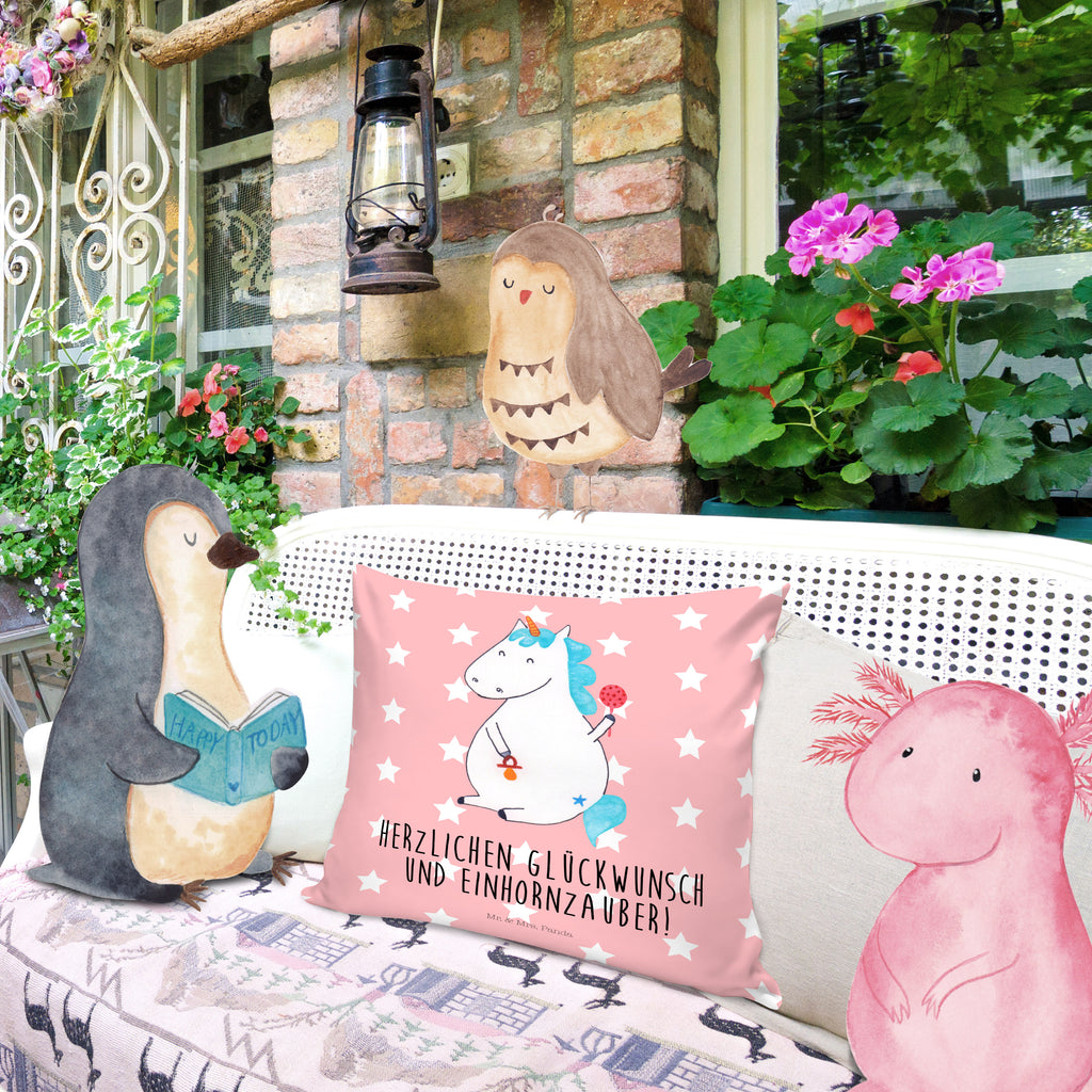40x40 Kissen Einhorn Baby Kissenhülle, Kopfkissen, Sofakissen, Dekokissen, Motivkissen, Einhorn, Einhörner, Einhorn Deko, Pegasus, Unicorn, Mutter, Geburt, Geburtstag, erstes Kind, Baby, Babyglück, Nachwuchs, Eltern, Party, Kind, Schnuller