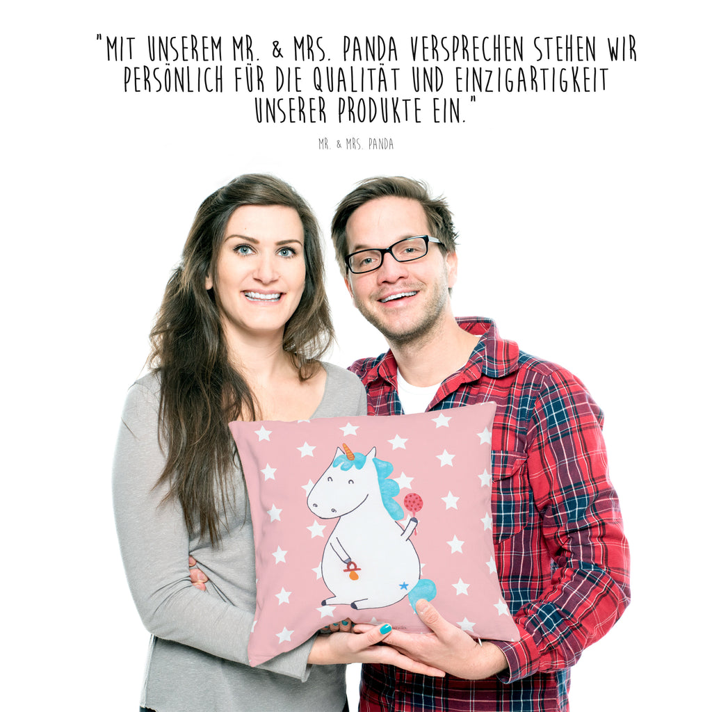 40x40 Kissen Einhorn Baby Kissenhülle, Kopfkissen, Sofakissen, Dekokissen, Motivkissen, Einhorn, Einhörner, Einhorn Deko, Pegasus, Unicorn, Mutter, Geburt, Geburtstag, erstes Kind, Baby, Babyglück, Nachwuchs, Eltern, Party, Kind, Schnuller