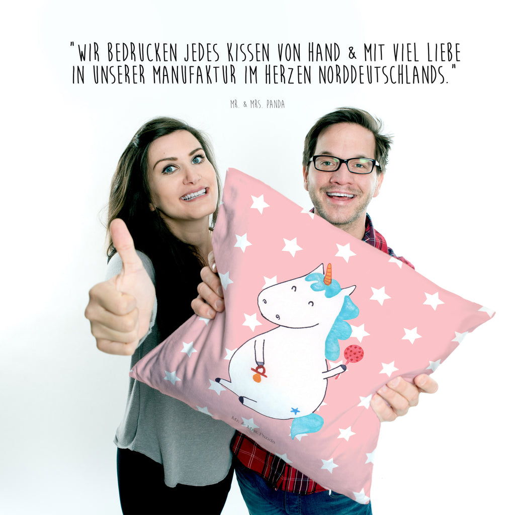40x40 Kissen Einhorn Baby Kissenhülle, Kopfkissen, Sofakissen, Dekokissen, Motivkissen, Einhorn, Einhörner, Einhorn Deko, Pegasus, Unicorn, Mutter, Geburt, Geburtstag, erstes Kind, Baby, Babyglück, Nachwuchs, Eltern, Party, Kind, Schnuller