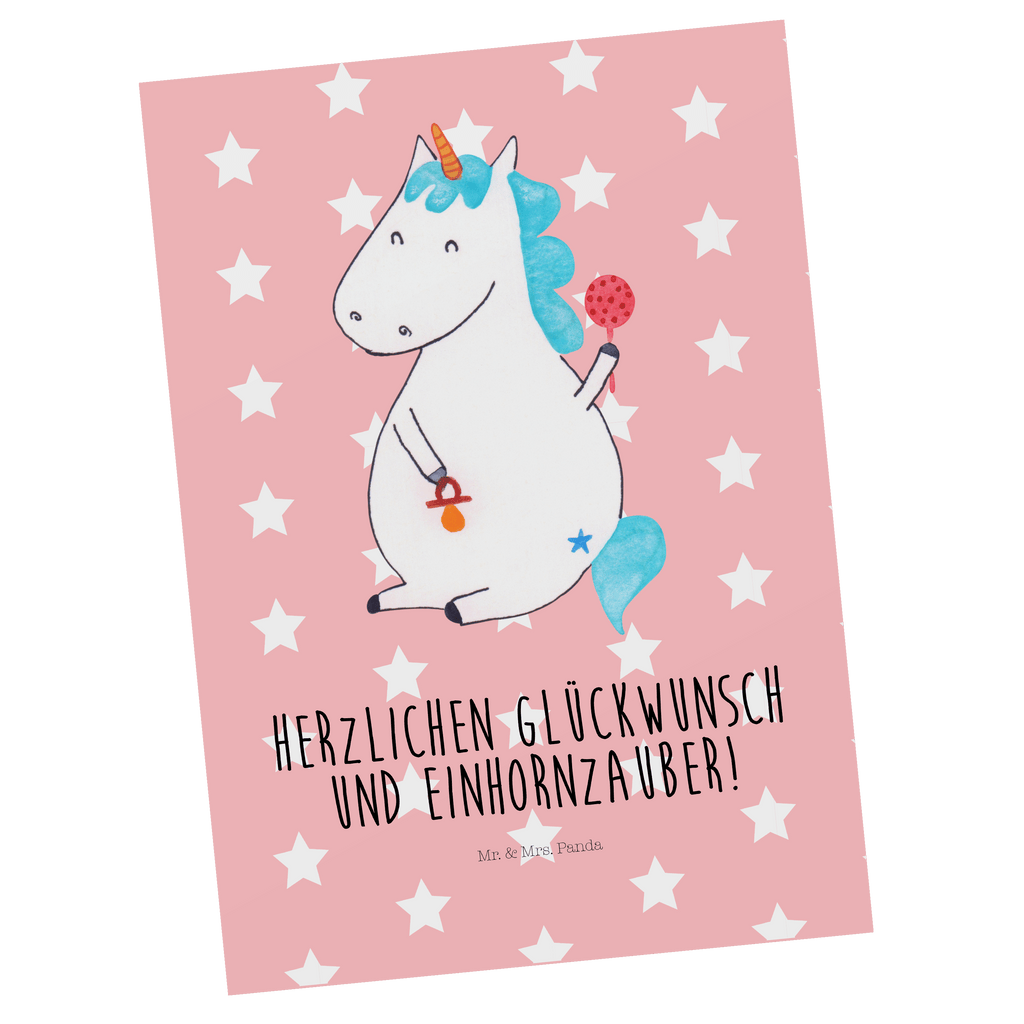 Postkarte Einhorn Baby Geschenkkarte, Grußkarte, Karte, Einladung, Ansichtskarte, Geburtstagskarte, Einladungskarte, Einhorn, Einhörner, Einhorn Deko, Pegasus, Unicorn, Mutter, Geburt, Geburtstag, erstes Kind, Baby, Babyglück, Nachwuchs, Eltern, Party, Kind, Schnuller