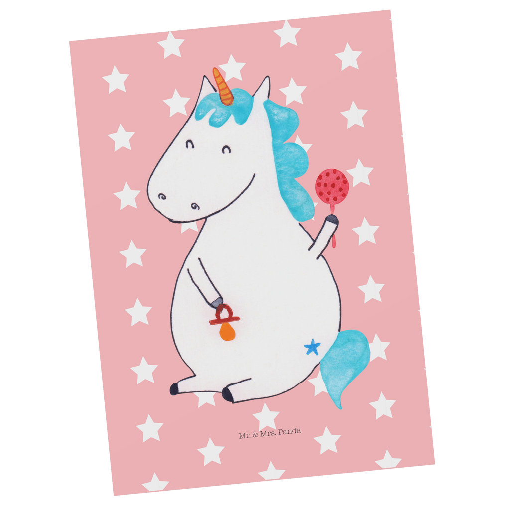 Postkarte Einhorn Baby Geschenkkarte, Grußkarte, Karte, Einladung, Ansichtskarte, Geburtstagskarte, Einladungskarte, Einhorn, Einhörner, Einhorn Deko, Pegasus, Unicorn, Mutter, Geburt, Geburtstag, erstes Kind, Baby, Babyglück, Nachwuchs, Eltern, Party, Kind, Schnuller
