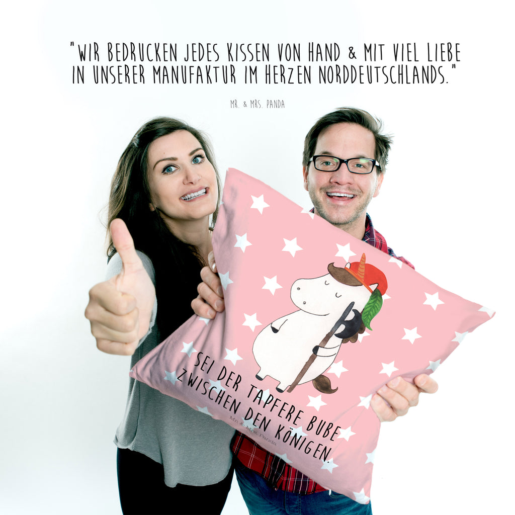 40x40 Kissen Einhorn Bube Kissenhülle, Kopfkissen, Sofakissen, Dekokissen, Motivkissen, Einhorn, Einhörner, Einhorn Deko, Pegasus, Unicorn, Bube, Mittelalter