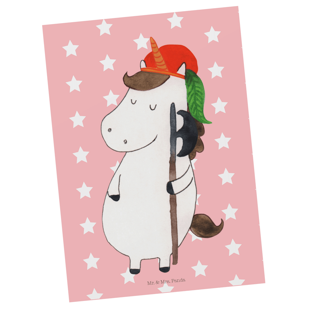 Postkarte Einhorn Bube Geschenkkarte, Grußkarte, Karte, Einladung, Ansichtskarte, Geburtstagskarte, Einladungskarte, Einhorn, Einhörner, Einhorn Deko, Pegasus, Unicorn, Bube, Mittelalter