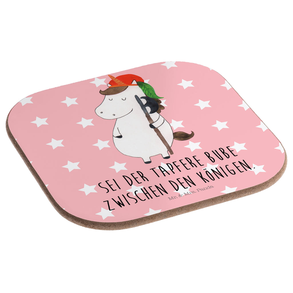Quadratische Untersetzer Einhorn Bube Bierdeckel, Glasuntersetzer, Untersetzer Gläser, Getränkeuntersetzer, Einhorn, Einhörner, Einhorn Deko, Pegasus, Unicorn, Bube, Mittelalter