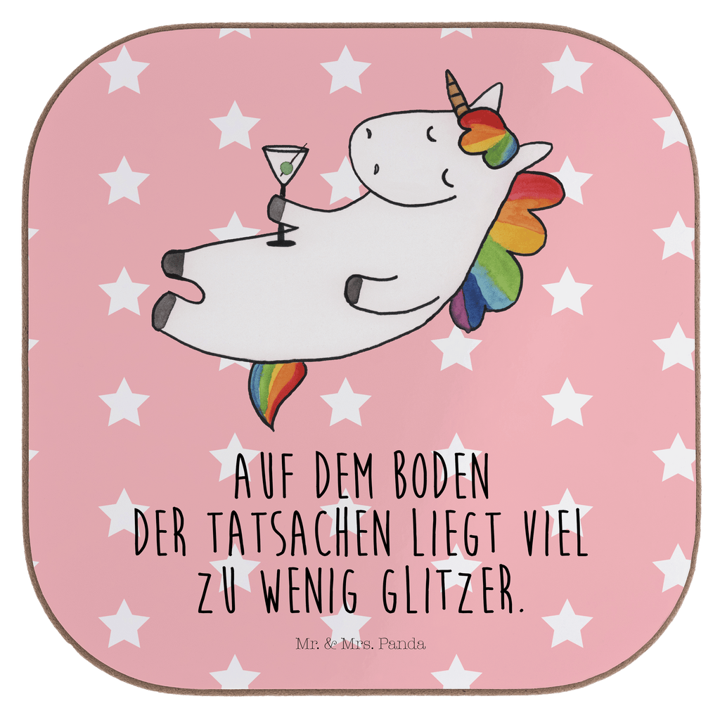 Quadratische Untersetzer Einhorn Cocktail Bierdeckel, Glasuntersetzer, Untersetzer Gläser, Getränkeuntersetzer, Einhorn, Einhörner, Einhorn Deko, Pegasus, Unicorn, Party, Spaß, Feiern, Caipirinha, Rum, Cuba Libre, Sekt, Freundin, Geburtstag, lustig, witzig, Spruch, Glitzer