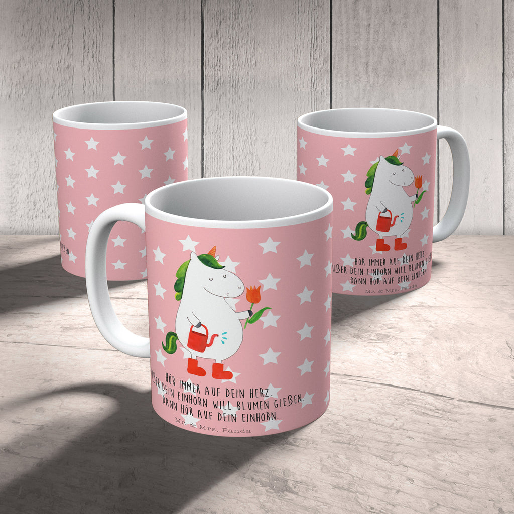 Tasse Einhorn Gärtner Einhorn, Einhörner, Unicorn, Luftballon, Gießkanne, Giesskanne, Lebenslust, Freude, Blume, Freundin, Garten, Stiefel Becher, Kaffeetasse, Kaffeebecher, Tee, Frühstück, Büro  Einhorn, Einhörner, Einhorn Deko, Pegasus, Unicorn