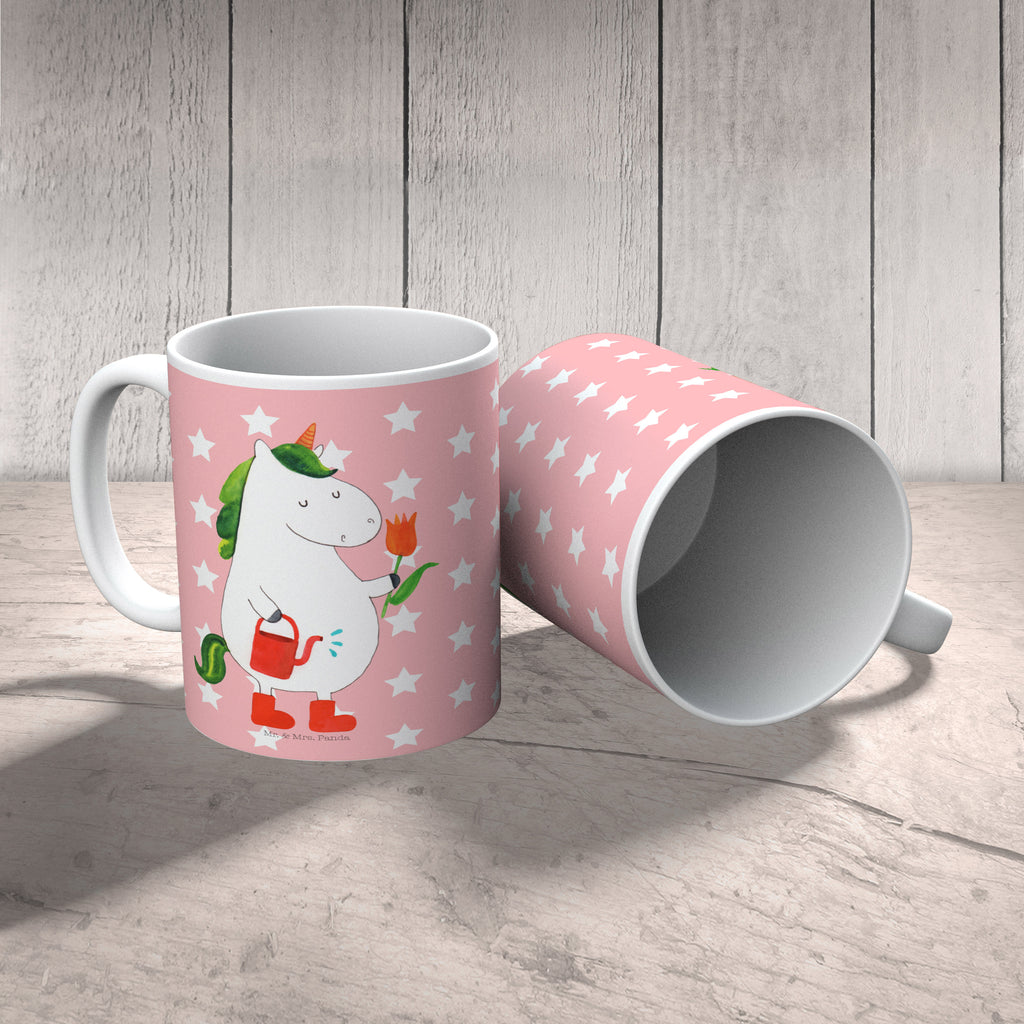 Tasse Einhorn Gärtner Einhorn, Einhörner, Unicorn, Luftballon, Gießkanne, Giesskanne, Lebenslust, Freude, Blume, Freundin, Garten, Stiefel Becher, Kaffeetasse, Kaffeebecher, Tee, Frühstück, Büro  Einhorn, Einhörner, Einhorn Deko, Pegasus, Unicorn