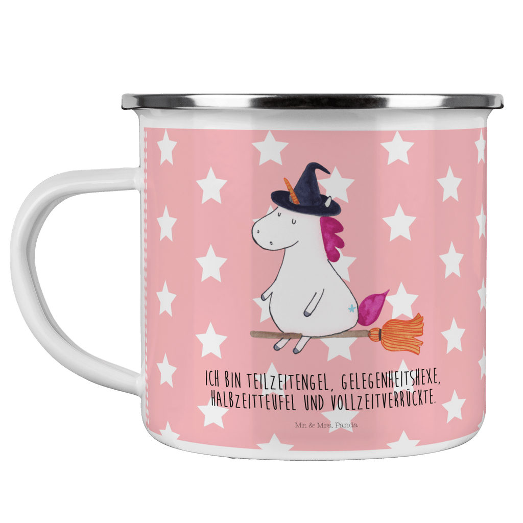 Camping Emaille Tasse Einhorn Hexe Campingtasse, Trinkbecher, Metalltasse, Outdoor Tasse, Emaille Trinkbecher, Blechtasse Outdoor, Emaille Campingbecher, Edelstahl Trinkbecher, Metalltasse für Camping, Kaffee Blechtasse, Camping Tasse Metall, Einhorn, Einhörner, Einhorn Deko, Pegasus, Unicorn, Frau, Ehefrau, Hexe, Teufel, Engel, Verrückte, Freundin, Leben, Zicke