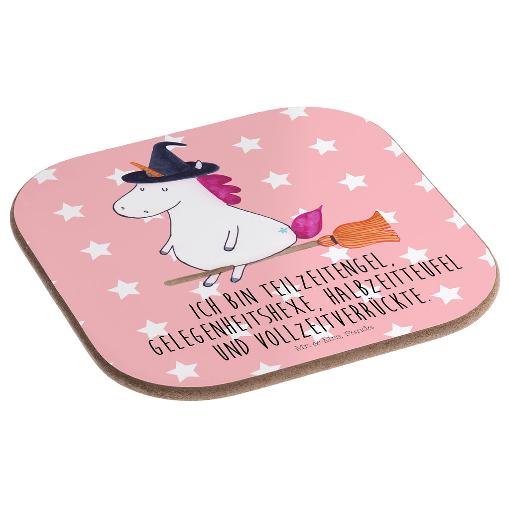 Quadratische Untersetzer Einhorn Hexe Bierdeckel, Glasuntersetzer, Untersetzer Gläser, Getränkeuntersetzer, Einhorn, Einhörner, Einhorn Deko, Pegasus, Unicorn, Frau, Ehefrau, Hexe, Teufel, Engel, Verrückte, Freundin, Leben, Zicke