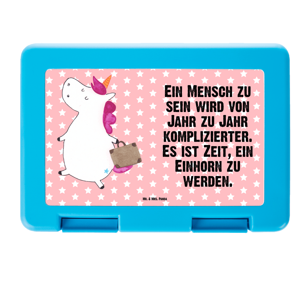 Brotdose Einhorn Koffer Brotbox, Snackbox, Lunch box, Butterbrotdose, Brotzeitbox, Einhorn, Einhörner, Einhorn Deko, Pegasus, Unicorn, unicorn, Koffer, Verreisen, Reise, Gepäck, Abenteuer, Erwachsen, Kind, albern, Spaß, lustig, witzig