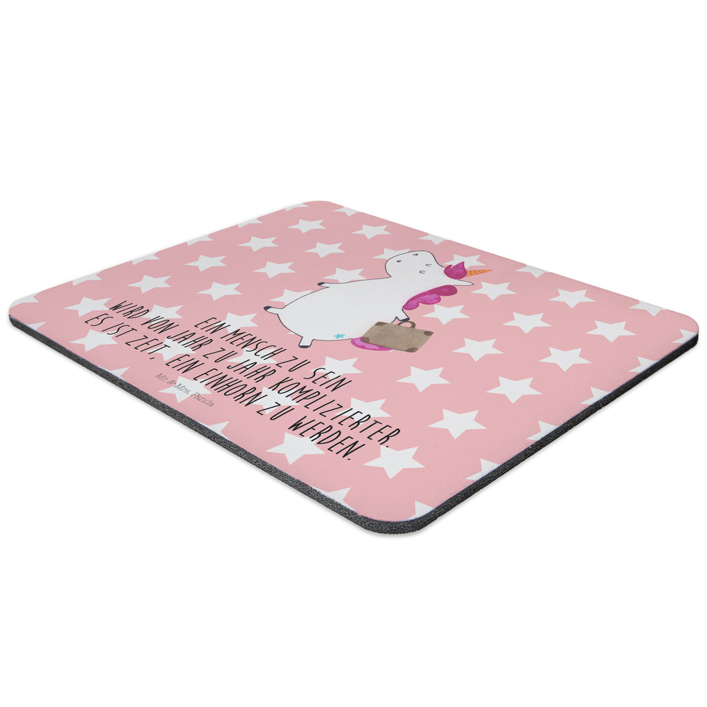 Mauspad Einhorn Koffer Mousepad, Computer zubehör, Büroausstattung, PC Zubehör, Arbeitszimmer, Mauspad, Einzigartiges Mauspad, Designer Mauspad, Einhorn, Einhörner, Einhorn Deko, Pegasus, Unicorn, unicorn, Koffer, Verreisen, Reise, Gepäck, Abenteuer, Erwachsen, Kind, albern, Spaß, lustig, witzig