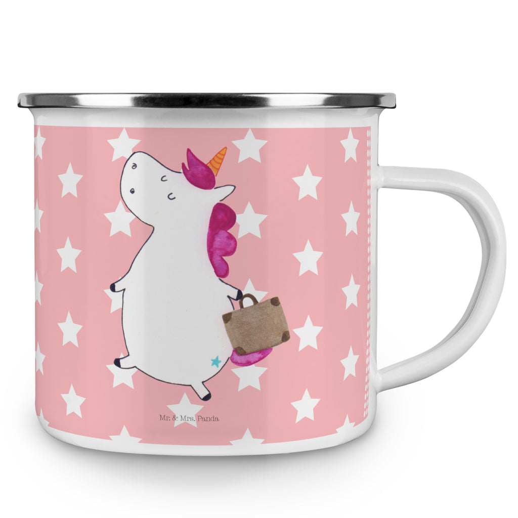 Camping Emaille Tasse Einhorn Koffer Campingtasse, Trinkbecher, Metalltasse, Outdoor Tasse, Emaille Trinkbecher, Blechtasse Outdoor, Emaille Campingbecher, Edelstahl Trinkbecher, Metalltasse für Camping, Kaffee Blechtasse, Camping Tasse Metall, Einhorn, Einhörner, Einhorn Deko, Pegasus, Unicorn, unicorn, Koffer, Verreisen, Reise, Gepäck, Abenteuer, Erwachsen, Kind, albern, Spaß, lustig, witzig
