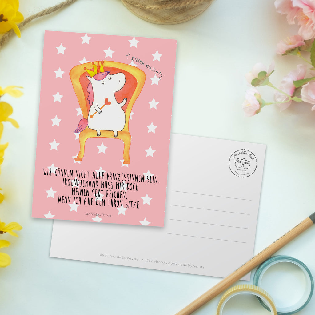Postkarte Einhorn König Geschenkkarte, Grußkarte, Karte, Einladung, Ansichtskarte, Geburtstagskarte, Einladungskarte, Einhorn, Einhörner, Einhorn Deko, Pegasus, Unicorn, König, Präsident, Bundeskanzler, Herrscher, Kaiser, Prinzessin, Krone