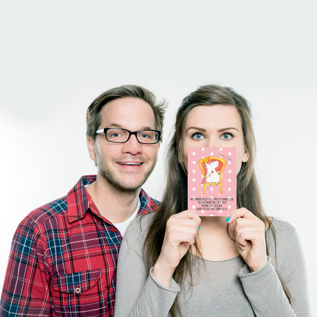 Postkarte Einhorn König Geschenkkarte, Grußkarte, Karte, Einladung, Ansichtskarte, Geburtstagskarte, Einladungskarte, Einhorn, Einhörner, Einhorn Deko, Pegasus, Unicorn, König, Präsident, Bundeskanzler, Herrscher, Kaiser, Prinzessin, Krone