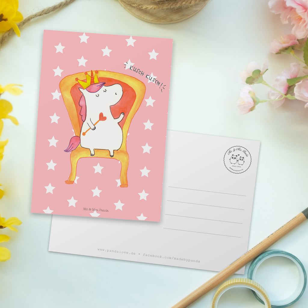 Postkarte Einhorn König Geschenkkarte, Grußkarte, Karte, Einladung, Ansichtskarte, Geburtstagskarte, Einladungskarte, Einhorn, Einhörner, Einhorn Deko, Pegasus, Unicorn, König, Präsident, Bundeskanzler, Herrscher, Kaiser, Prinzessin, Krone