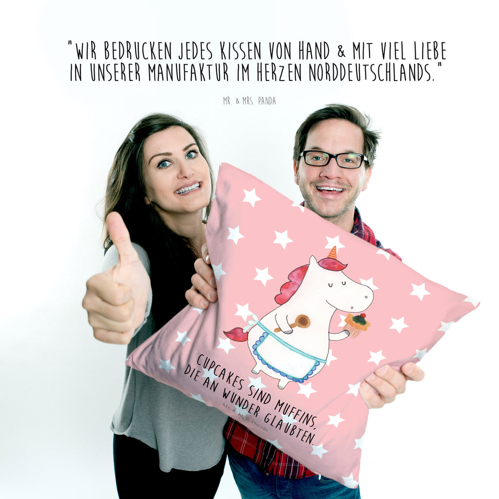 40x40 Kissen Einhorn Küchenfee Kissenhülle, Kopfkissen, Sofakissen, Dekokissen, Motivkissen, Einhorn, Einhörner, Einhorn Deko, Pegasus, Unicorn, backen, Muffin, Motivation, Träumer, träumen, Bäckerin, Hobbykoch, Koch, Torte, Kuchen