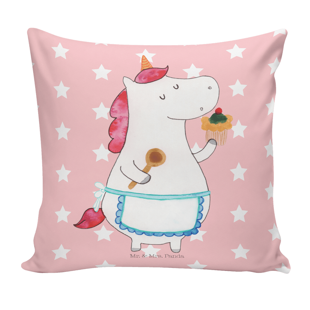 40x40 Kissen Einhorn Küchenfee Kissenhülle, Kopfkissen, Sofakissen, Dekokissen, Motivkissen, Einhorn, Einhörner, Einhorn Deko, Pegasus, Unicorn, backen, Muffin, Motivation, Träumer, träumen, Bäckerin, Hobbykoch, Koch, Torte, Kuchen