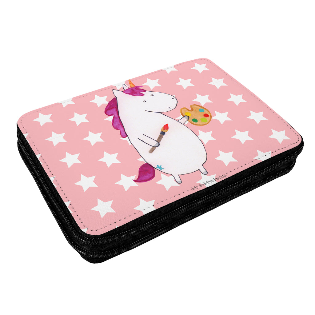 Federmappe Einhorn Künstler Federmappe, Stiftetasche, Stifte Etui, Schule, Einschulung, Geschenk, Kind, Schüler, Schülerin, Stifterolle, Federmäppchen, Motiv, Grundschule, Federmäppchen bedruckt, Büro Stifte Etui, Bestückte Federmappe, Kinder Federmappe, Federmappe Einschulung, Einhorn, Einhörner, Einhorn Deko, Pegasus, Unicorn, Englisch, Künstler, Artist, Malen, Zeichnen, Welt, Farbe, Stift, Pinsel, Maler