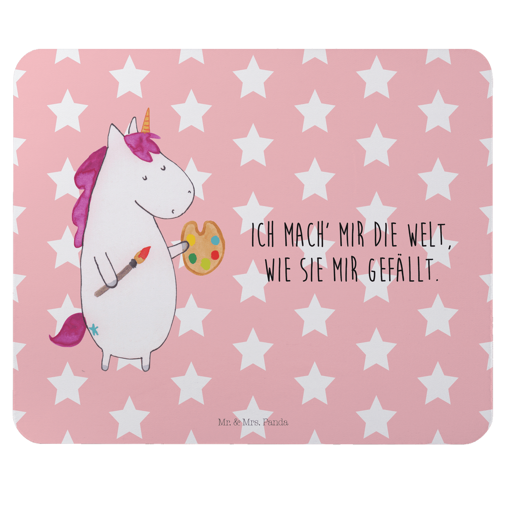 Mauspad Einhorn Künstler Mousepad, Computer zubehör, Büroausstattung, PC Zubehör, Arbeitszimmer, Mauspad, Einzigartiges Mauspad, Designer Mauspad, Einhorn, Einhörner, Einhorn Deko, Pegasus, Unicorn, Englisch, Künstler, Artist, Malen, Zeichnen, Welt, Farbe, Stift, Pinsel, Geschenk, Maler