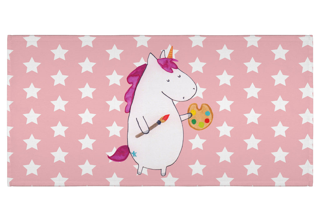 50 x 100 Handtuch Einhorn Künstler Handtuch, Badehandtuch, Badezimmer, Handtücher, groß, Kinder, Baby, Einhorn, Einhörner, Einhorn Deko, Pegasus, Unicorn, Englisch, Künstler, Artist, Malen, Zeichnen, Welt, Farbe, Stift, Pinsel, Geschenk, Maler