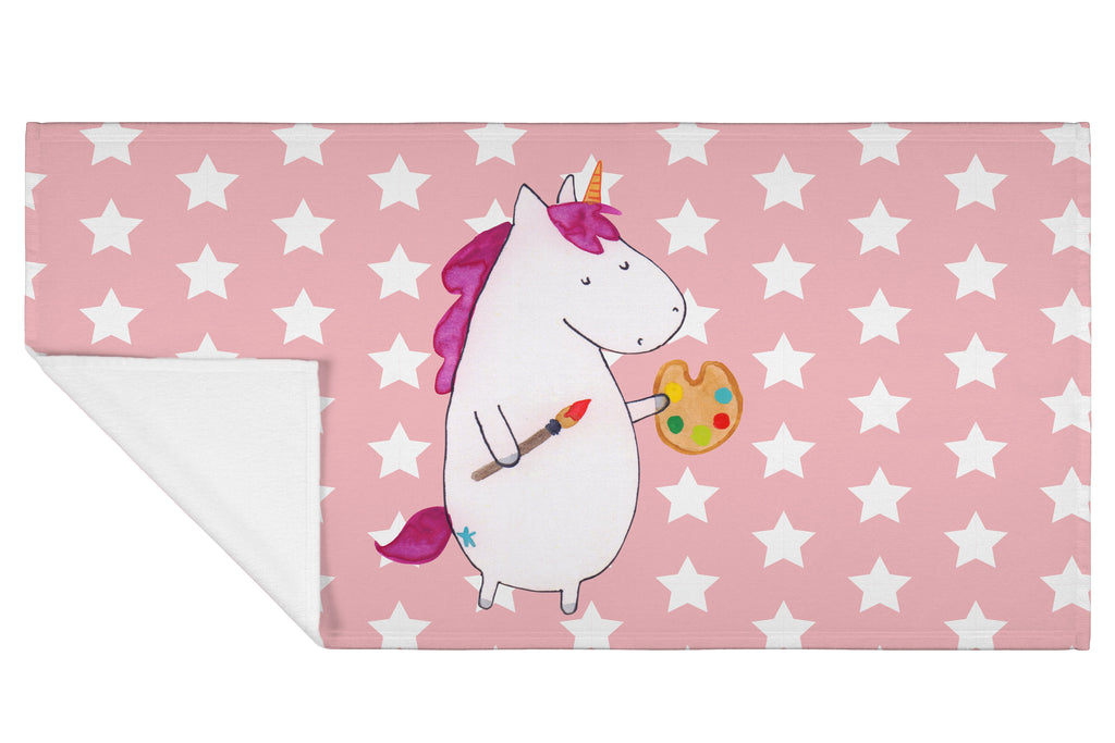 50 x 100 Handtuch Einhorn Künstler Handtuch, Badehandtuch, Badezimmer, Handtücher, groß, Kinder, Baby, Einhorn, Einhörner, Einhorn Deko, Pegasus, Unicorn, Englisch, Künstler, Artist, Malen, Zeichnen, Welt, Farbe, Stift, Pinsel, Geschenk, Maler
